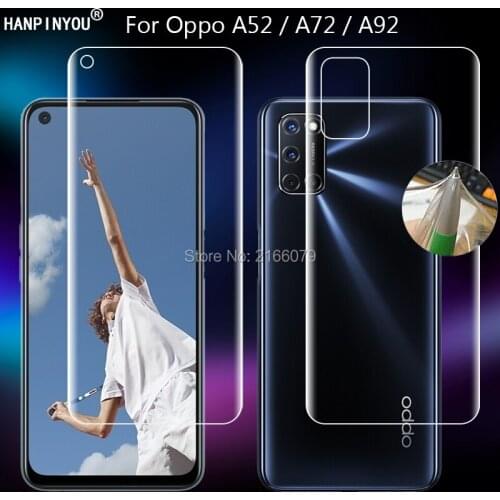 For Oppo A92 A72 A52 6.5" Clear TPU / Matte Anti-Fingerprints Hydrogel Full Cover Soft Screen Protector Film