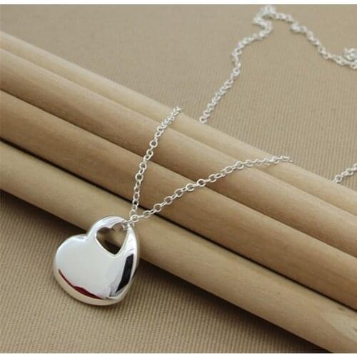 Hot Sale 925 Sterling Silver Star/Heart Pendant Necklace Chain Fashion Charm Jewelry Necklace For Women Gifts