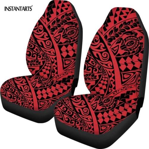 INSTANTARTS Fashion African Tribal Pattern Universal Car Front Seat Covers Comfortable Vehicle Seat Cushion Anti-Slip Seat Cover