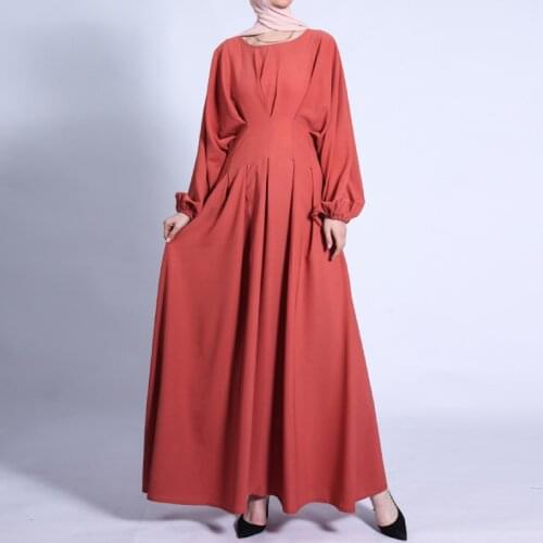 Muslim Fashion Hijab Dress Ramadan Eid Abaya Dubai Kaftan Turkey Islam Abayas for Women Robe Longue Femme Solid Color Dresses
