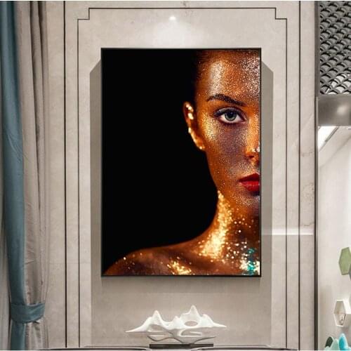 CNPAINTING Poster Wall Art Canvas Painting African Women Portrait Picture For Living Room Home Decor No Frame