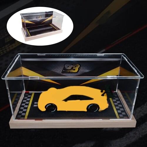 Clear Dustproof Racing Car Acrylic Display Case for 1/32 Diecast Cars 4WD Vehicle Toy Shop Retail Protection Storage Container