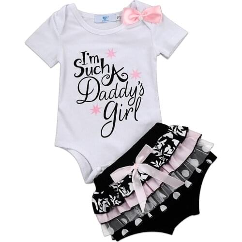 Pudcoco Newborn Baby Summer Clothing print Short Sleeve Romper Lace Ruffles Shorts 2pcs Outfits Newborn Baby Girls Clothes