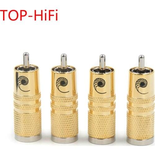 TOP-HiFi 4pcs/lot Silver Plated Cardas RCA Plugs RCA Connector Electrical for RCA Male Interconnect Audio Cable