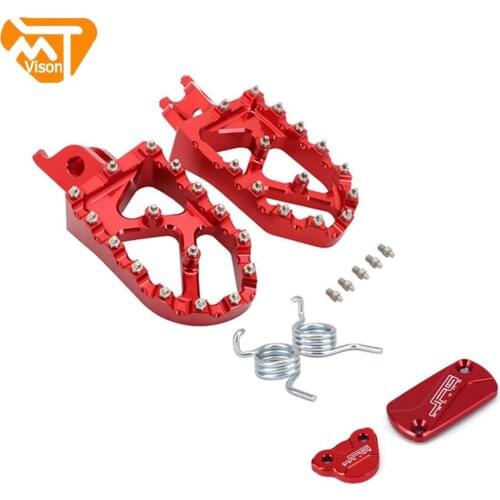 Motorcycle CNC Lengthen Foot PegRear Front Fluid Brake Reservoir Cap For CRF250R CRF250X CRF250RX CRF450R CRF450RX CRF450X 2004