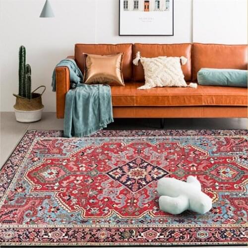 Bubble Kiss Ethnic Style Storm Bohemian Red Carpets For Living Room Non-slip Home Decor Area Rugs Coffee Table Sofa Floor Mat