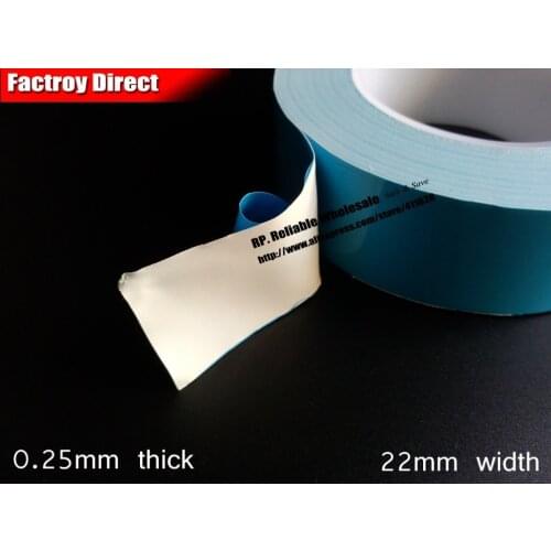 0.25mm thick) 22mm*25M Two Sides Adhesive Thermal Conductive Transfer Tape for LED Lighting, Panel, Heatsink, Thermal Pads