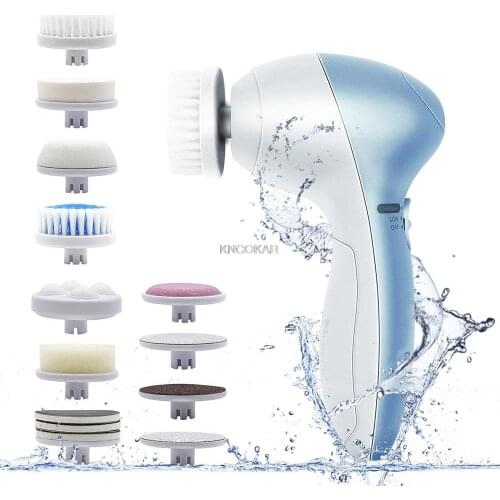 10in1 face cleansing brush massager facial peeling electric facial cleanser brush cleaning machine exfoliating skin washing body