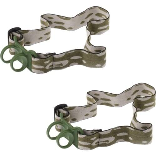 2 Pcs Headband Elastic Hands Free Headlamp Strap For 22-30mm Torch Flashlight