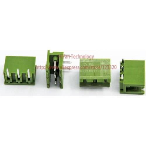 20sets/lot) PCB Screw Terminal Block Connector KF2EDGK 3P and 90 Degree Pin Header pitch:5.08MM/0.2inch Green 10A 300V 3Pins