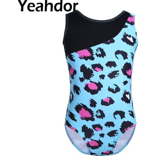 2021 Kids Girls Ballet Dance Leotard Bodysuit Dancewear Sleeveless Gymnastics Exercise Workout Jumpsuit Performance Costume