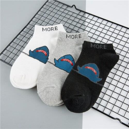 3Pairs/lot Streetwear Women Socks Set Harajuku Cartoon Cat Short Cotton Cute Boat Socks Breathable Casual Socks Wholesale