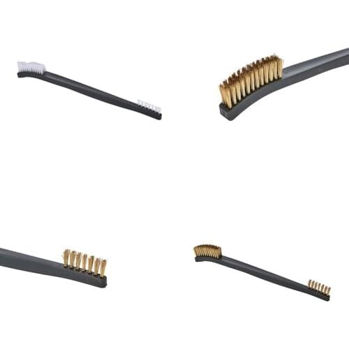 3pcs Wire Brush Set Steel Metal Brass Nylon Cleaning Polishing Rust Brush Metal Cleaning Brush Tool