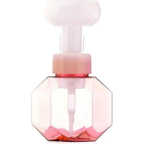 300ml Flower Shape Foam Bottle Transparent Dispenser Empty Foaming Hand Soap Pump Bottles Plastic Refillable Cosmetic Tube