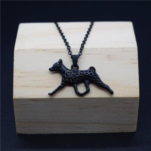 4 Colors New Basenji Charm Necklace Trendy Metal Dog Jewellery Basenji Pendant Necklace Women