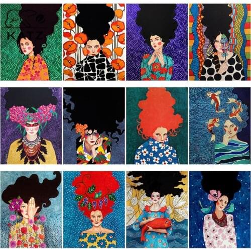 Diamond Painting Cartoon Girl Portrait Embroidery Cross Mosaic Painting By Numbers Diy Picture of Cross Stitch Home Decoration