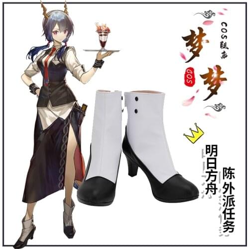 Arknights Ch'en Deacon version expatriate mission Cosplay Shoes Boots Anime Halloween Carnival Cosplay Accessories Customized