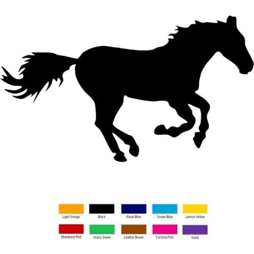 Car Stying 20cm x 10cm Horse Car Sticker For Truck Window Bumper Auto SUV Door Laptop Kayak Vinyl Deca Jdm