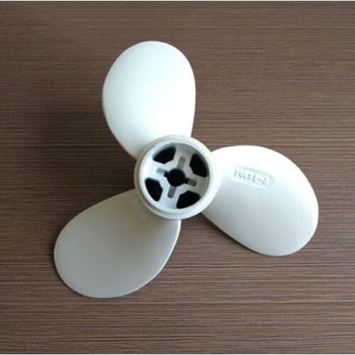 White Boat Propeller 7 1/4X5-A Aluminum Alloy Marine Metal Outboard Motor Fits For 2 Horsepower 2 Stroke 2HP