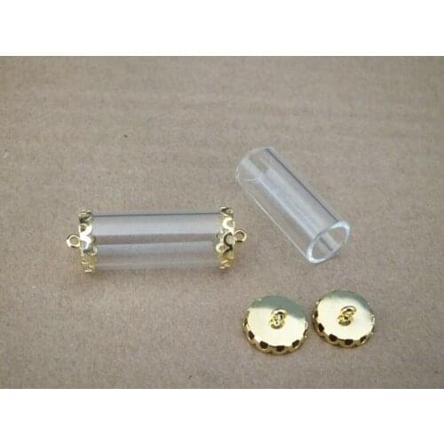 Free ship!! 28x12mm Tube shape glass vial pendant & lace shapes cap & wishing bottle Diy glass jewelry necklace pendant