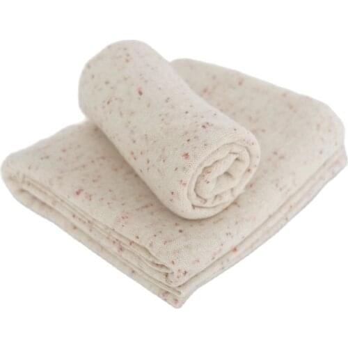 Beige Porpcorn Blanket Dots Knit Posing Fabric Backdrop Bean Bag Cover Jersey Stretch knit Wrap Newborn Photography Props