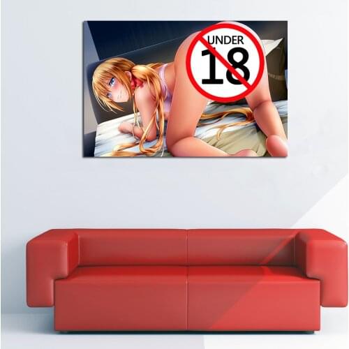 Sexy Blonde Girl Hot Body Anime Photo Decorative Posters and Prints Canvas Painting Wall Art Picture For Living Room Decor