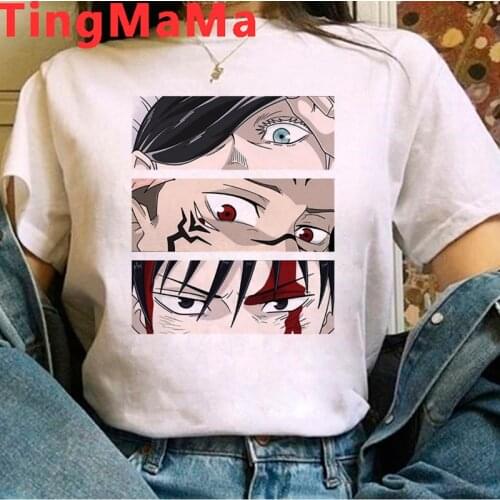 Japanese Anime Jujutsu Kaisen Graphic Tees Men Kawaii Summer Tops Cartoon Yuji Itadori T Shirt Gojo Satoru Unisex Tshirt Male