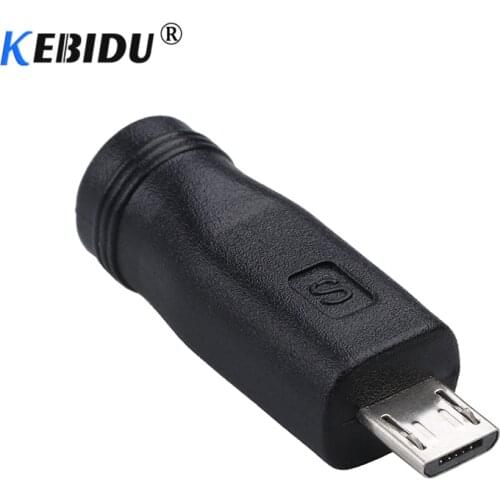 Kebidu 5.5*2.1 to Micro USB Jack Micro 5Pin DC Power Charger Adapter Converter Connector for Laptop/Tablet/Mobile Phone