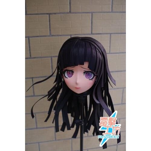 KM9145) Handmade Female Sweet Girl Resin Crossdress Outfit Cosplay Japanese Animegao Role Play Kigurumi Mask