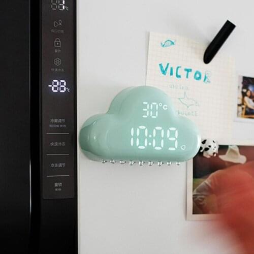 Creative ornaments Cloud Desktop bedside Digital Type clock Intelligent Multifunction Mute alarm clock for bedroom