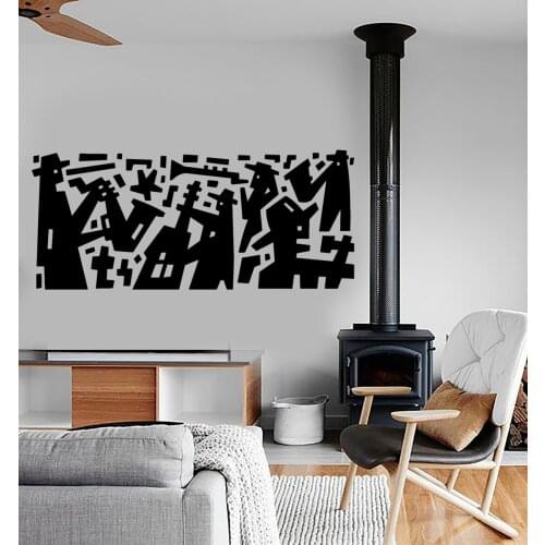 Music Wall Decal Jazz Band Modern Art Vinyl Sticker Mural Art Abstract Sticker Family Living Room Music Room Fashion Decor yy24