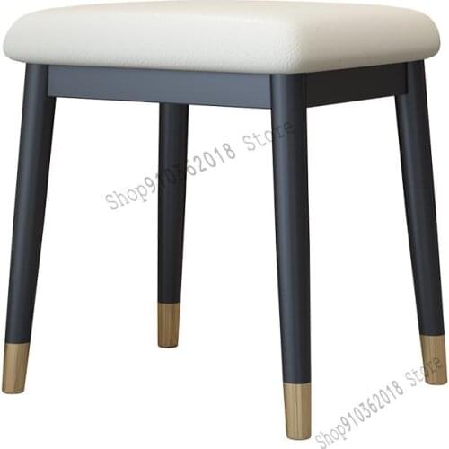 Nordic Light Luxury Dressing Stool Modern Minimalist Net Red Ins Style Home Bedroom Dressing Table Stool Low Stool Makeup Chair