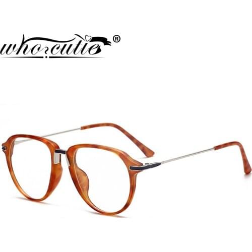 Pilot Fake Clear Glasses Acetate Frame Men Women 2019 Computer Eyeglass Nerd Eyewear Optical Lens Spectacle Vintage Female S117