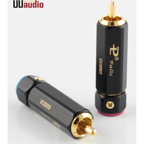 4pcs/lot HIFI Self-locking welding-free RCA Plug connector for DIY RCA Cable / Coaxial Cables / Interface 8.5MM diameter