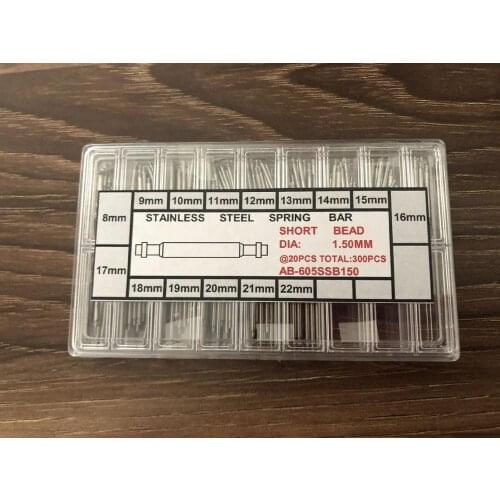 1.2/1.3/1.5mm Thick Watch Band Pin Short End Stainless Steel Spring Bars for Watch Repair