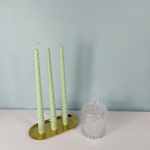 Rotating Screw Candle Silicone Mold Twist Rod Wax Mould Simple Style Candle Silicone Mold Candle Making Plaster Mold