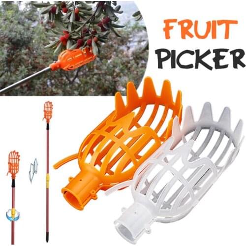 Thick Plastic Fruits Picking Tool Convenient Fruit Picker Basket Tree Fruits Picking Tool No Need Ladder Farm Garden Tool Device