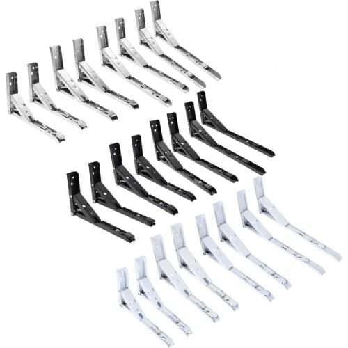 2Pcs Triangle Folding Angle Bracket Heavy Support 90 Degree Telescopic Foldable Wall Mounted Bench Table Desk Shelf Bracket Rack