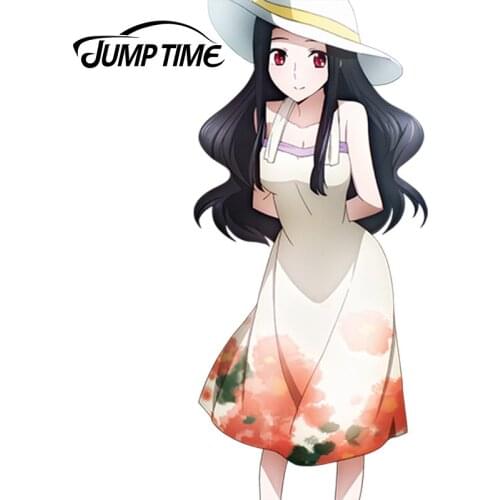 JumpTime 13cm x 6.1cm Hot Girl Mahouka Koukou no Rettousei Anime Vinyl Wrap Sexy Beauty Car Decal Stickers Racing Waterproof