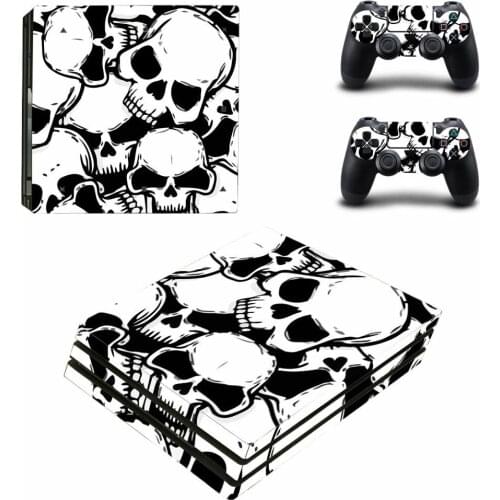 Skull PS4 Pro Skin Stickers Decal for Sony PlayStation 4 Console and Controllers PS4 Pro Skin Sticker Vinyl