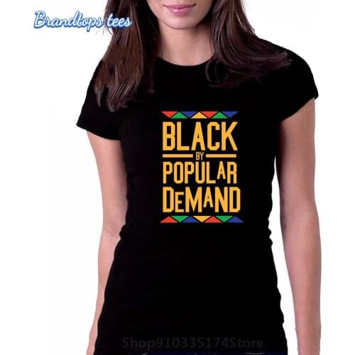 High Quality Drop ship Cheap Black by popular demand T shirt women girls Tribal Golden Letters printed T-shirt camiseta
