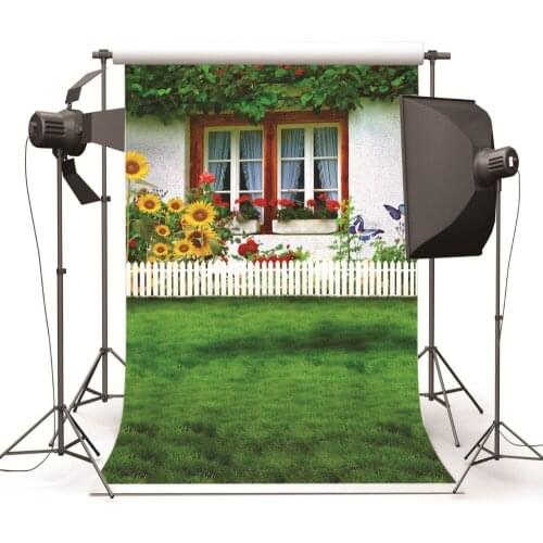 Green Grassland Outdoor Computer Printed Photo Background Vinyl Cloth Photography Background for Photo for Wedding Children