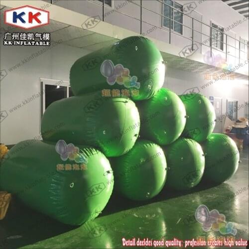 1*1.5m Advertising PVC Air Sealed Cylinder Inflatable Water Buoys Water Tubes Floating Buoy for Water Park