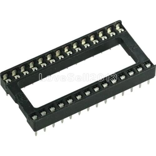 10PCS 28PIN 28 PIN DIP IC Socket Adaptor Solder WIDE Type Socket Pitch Dual Wipe