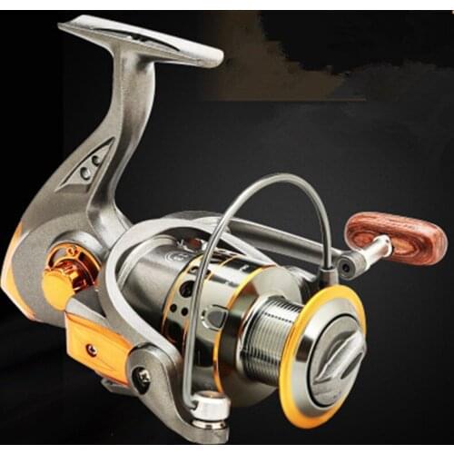 13 Axis Fishing Reel Full Metal Wire Cup Wooden Handshake Sea Rod Fishing Gear