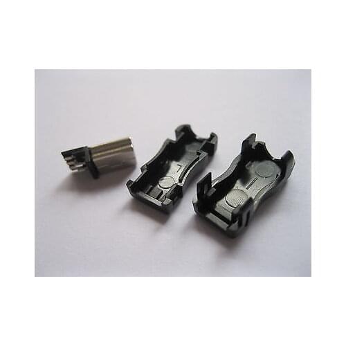 50 pcs 5pin Mini USB Plug Male Connector 5 Pin Plastic handle