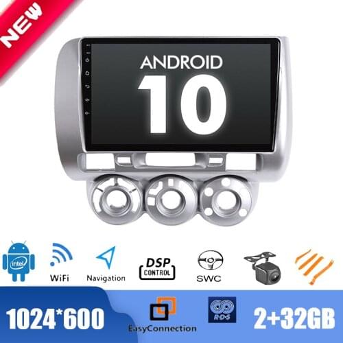 9" Android 10.0 Radio for Honda Fit 2004- 2007 Car Multimedia Player GPS Stereo DSP 2.5D IPS WIFI TPMS BT