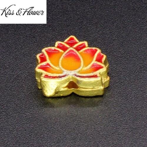 KISS&FLOWER AC54 Cloisonne Fine DIY Jewelry Making Accessories Findings Fittings Bracelet Necklace Looses Flower Spacer Beads