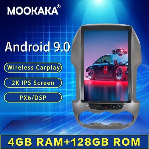 128GB Tesla Screen For Ranger Ford F250 2015 2016 2017 2018 2019 Android 9 Unit Car Multimedia Player GPS Audio Radio Stereo IPS