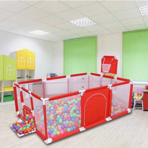 Safety Baby Playpen Play Yard Folding Kids Playground Toddler Activity Center Game Fence with Mesh Wall for Indoor and Outdoor